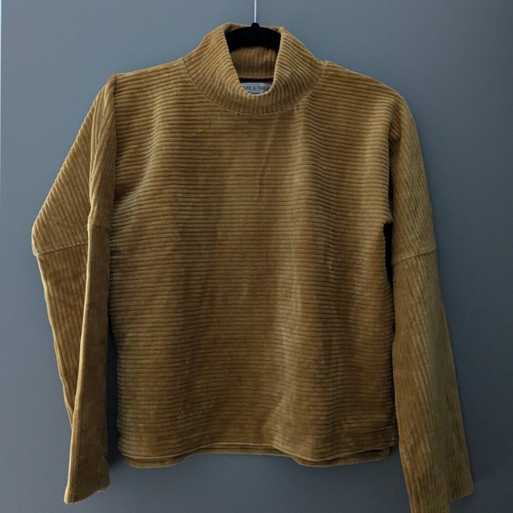 Madewell Texture Thread Marigold Velvet Sweater